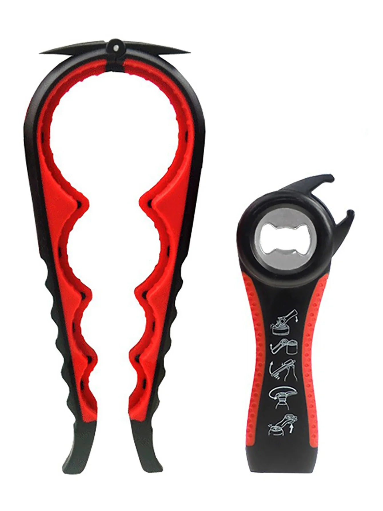 5 in 1 Bottle Opener Lid Opener for Arthritic Hands with Non Slip Rubber Jar Opener Gripper Pad, Jar Opener for Weak Hands