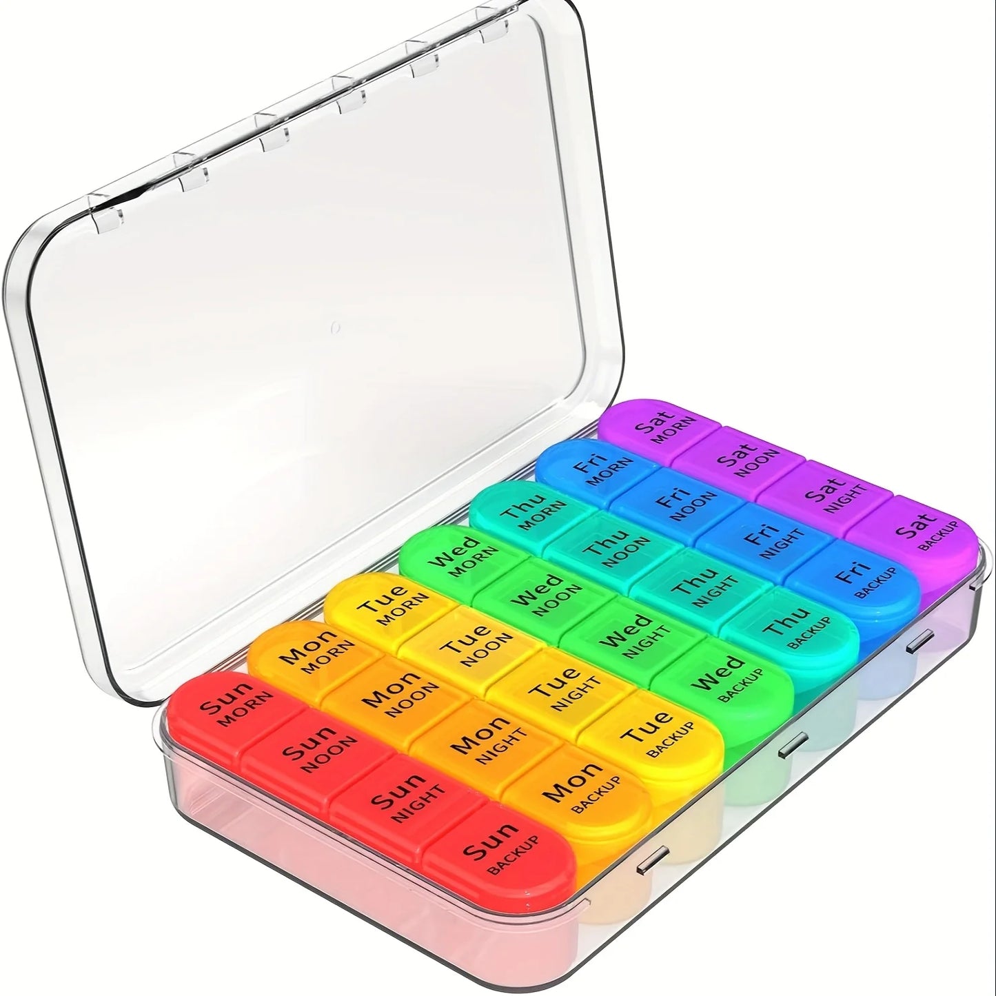 Pill Organizer 4 Times a Day Pill Box 7 Day,Large Weekly Medicine Pill Organizer for Travel with Removable Individual Containers