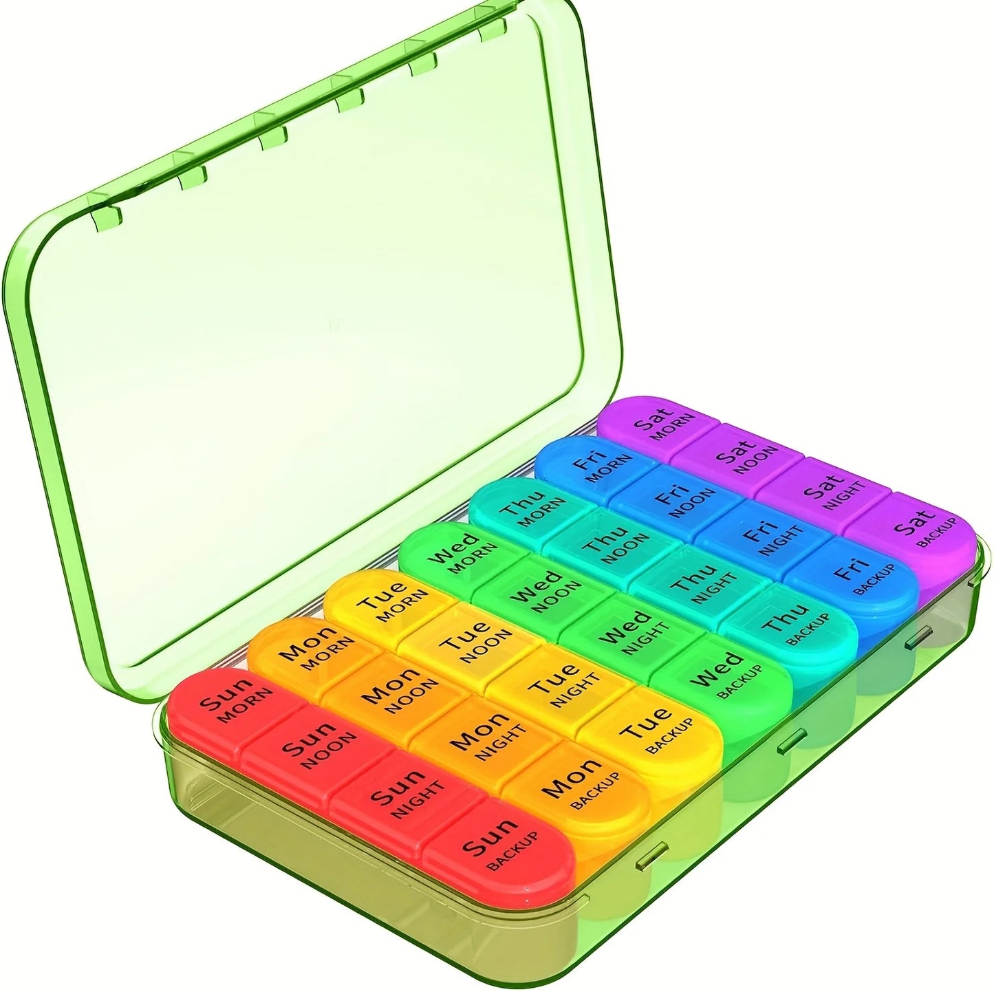 Pill Organizer 4 Times a Day Pill Box 7 Day,Large Weekly Medicine Pill Organizer for Travel with Removable Individual Containers